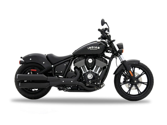 4in. Slip-On Mufflers – Black with Black End Caps. Fits Indian Cruiser 2022up