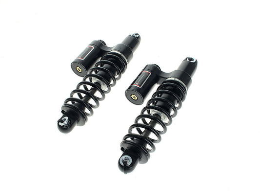 13in. RS-2 Heavy Duty Piggyback Rear Shock Absorbers – Black. Fits Dyna 1991-2017.