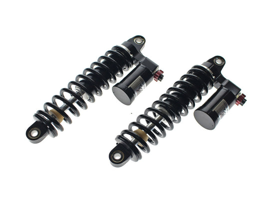13in. RS-2 Piggyback Rear Shock Absorbers – Black. Fits Dyna 1991-2017.