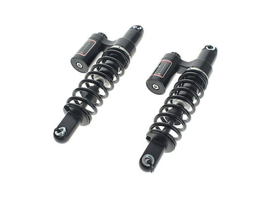 14in. RS-2 Heavy Duty Piggyback Rear Shock Absorbers – Black. Fits Dyna 1991-2017.