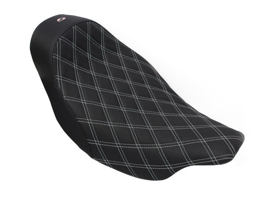 Renegade LS Solo Seat with Dark Grey Double Diamond Lattice Stitch. Fits Touring 2008up.