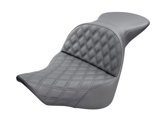 Explorer LS Dual Seat with Black Double Diamond Lattice Stitch. Fits Breakout 2013-2017.