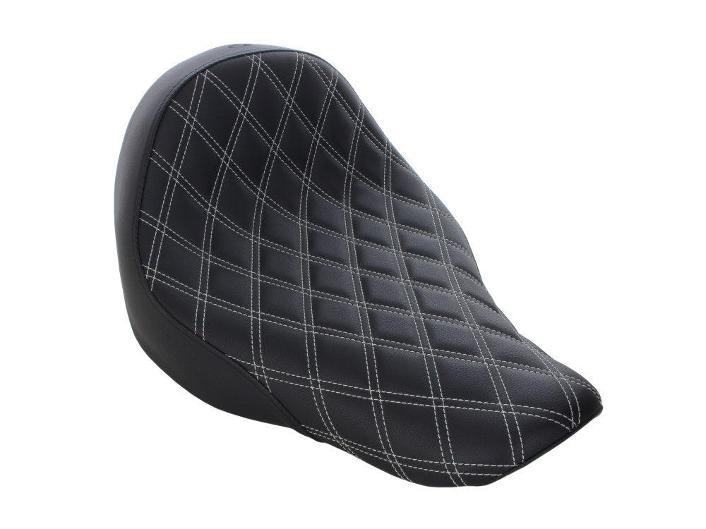 Renegade LS Solo Seat with Dark Grey Double Diamond Lattice Stitch. Fits Sport Glide & Low Rider 2018up, Low Rider S 2020up & Low Rider ST 2022up.