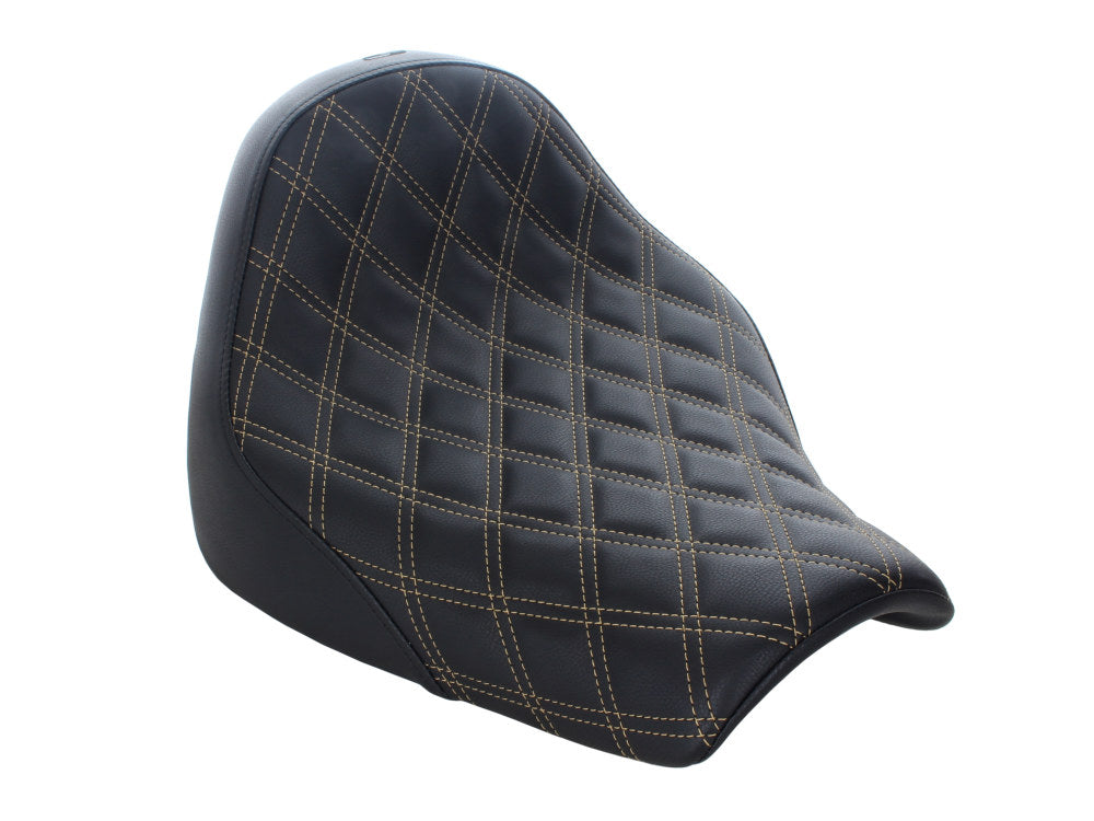 Renegade LS Solo Seat with Gold Double Diamond Lattice Stitch. Fits Breakout 2018-2022