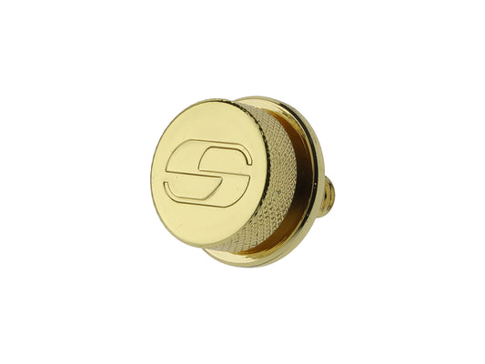 1/4in.-20 Knurled Seat Mount Screw – Gold. Fits H-D 1996up