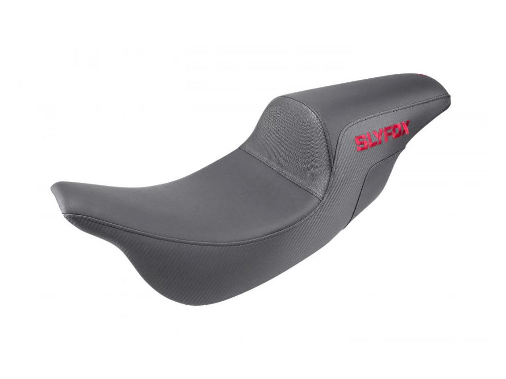 Slyfox Pro Series Seat with Tri-Gripper Lumbar with Burgundy Logo. Fits Touring 2008up.