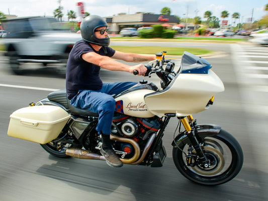 Shorty 2-into-1 Exhaust with Welded End Cap – Stainless. Fits Touring 2017up.