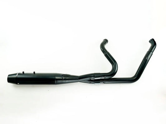 Mid Length 2-into-1 Exhaust with Billet End Cap – Black. Fits Touring 1995-2016.