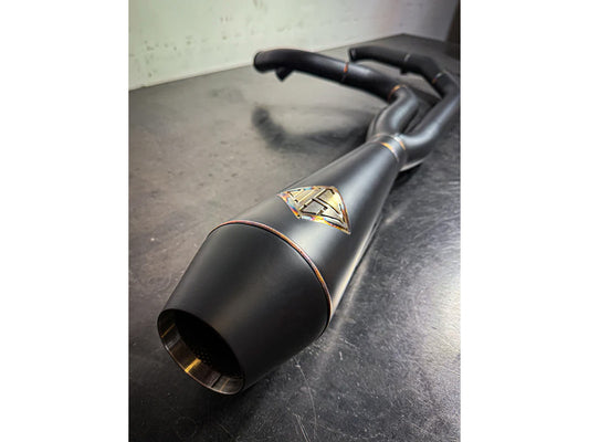 2-into-1 4.5in. Big Bore Exhaust – Black Onyx. Fits Dyna 2006-2017
