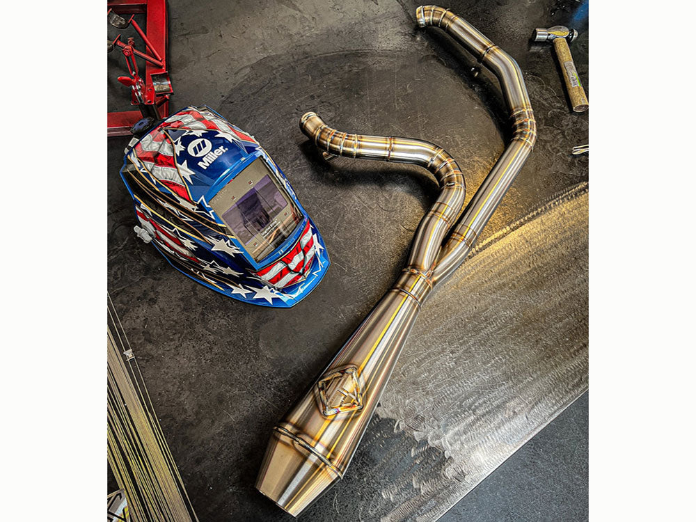 2-into-1 4.5in. Works Edition Big Bore Exhaust – Stainless Steel. Fits Dyna 2006-2017