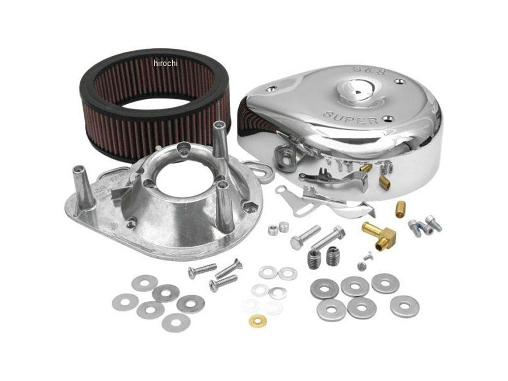 S&S Teardrop Air Cleaner Kit For S&S Super E & G Carburetors. Fits Twin Cam 1999-2006.