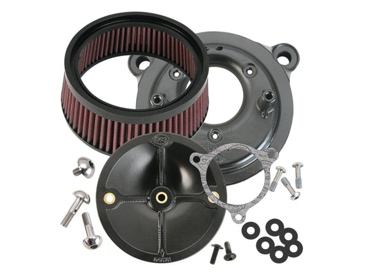 Stealth Air Cleaner Kit – Black. Fits Twin Cam 2008-2017 with Throttle-by-Wire.