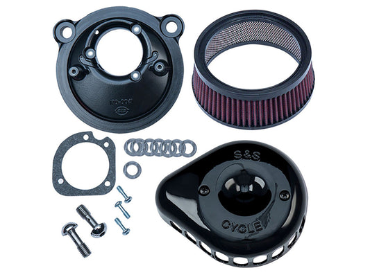 Mini Teardrop Air Cleaner Kit – Black. Fits Sportster 2007-2021 with EFI.