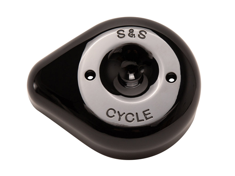 Teardrop Air Cleaner Cover – Black. Fits S&S Stealth Air Cleaners.