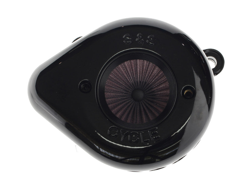 Air Stinger Stealth Air Cleaner Kit – Black Teardrop. Fits Big Twins 1993-2017 with CV Carb or Cable Operated Delphi EFI.