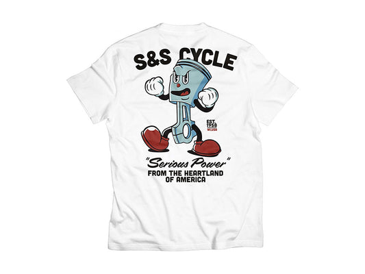 S&S Cycle White Heartland T-Shirt – X-Large