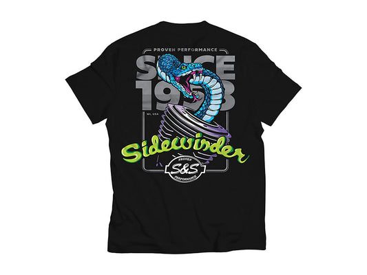 S&S Cycle Black Sidewinder T-Shirt – Large