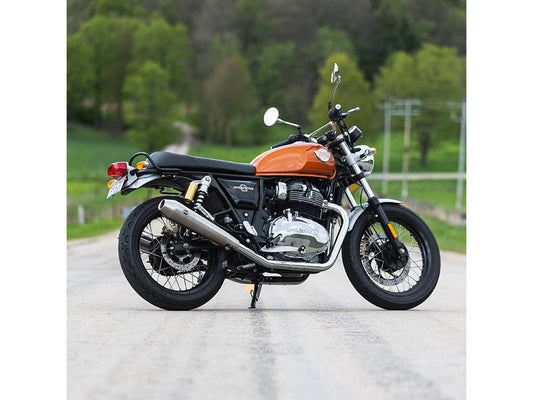 Tapered Cone Slip-On Mufflers – Stainless Steel. Fits Royal Enfield 650 Twins 2019up