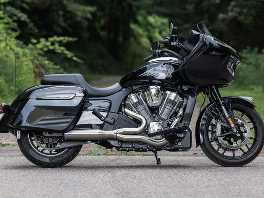 Qualifier 2-into-1 Exhaust – Stainless Steel. Fits Indian Challenger 2020up.