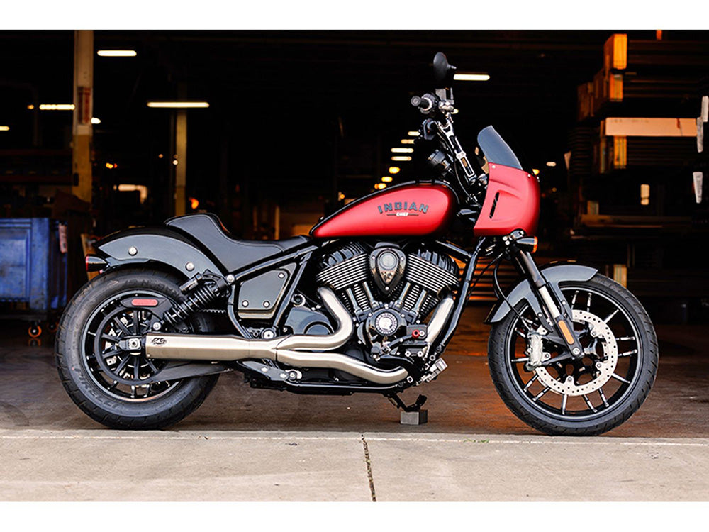 Qualifier 2-into-1 Exhaust – Stainless Steel. Fits Indian Cruiser 2022up