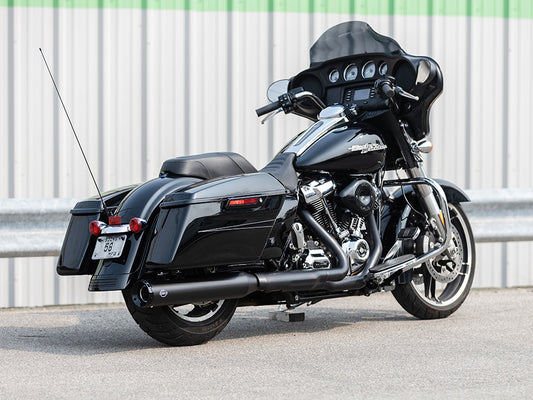 Swindler 2-into-1 4.5in. Muffler Kit – Black with Black End Cap. Fits Touring 2017up