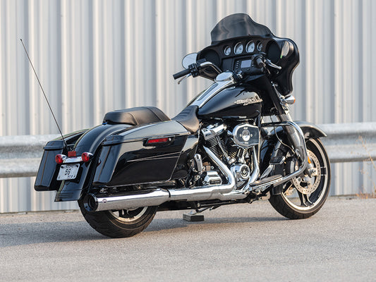 Swindler 2-into-1 4.5in. Muffler Kit – Chrome with Black End Cap. Fits Touring 2017up