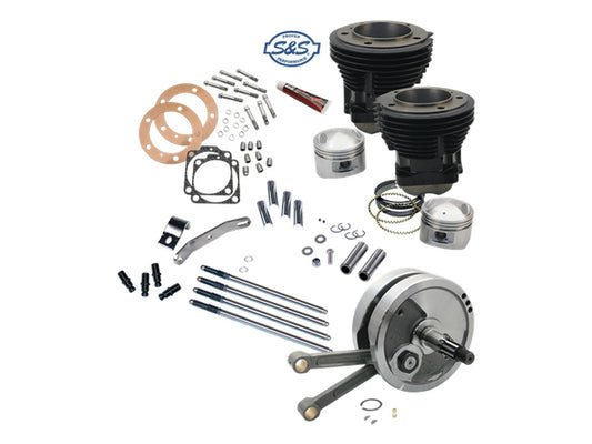 93in. Sidewinder Big Bore Stroker Kit – Gloss Black. Fits Big Twin Shovel 1970-1984