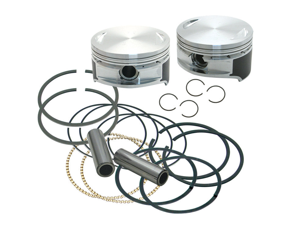 Std 3-7/8in. Bore, Forged 106ci Stroker Pistons. Fits Twin Cam 1999-2006 with S&S 4-1/2in. Stroker Flywheel