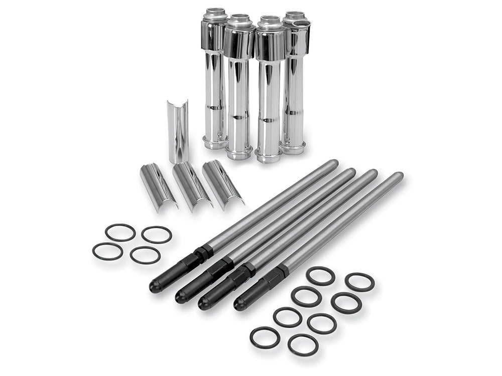 Standard Adjustable Pushrods – Chrome. Fits Sportster 2004-2021