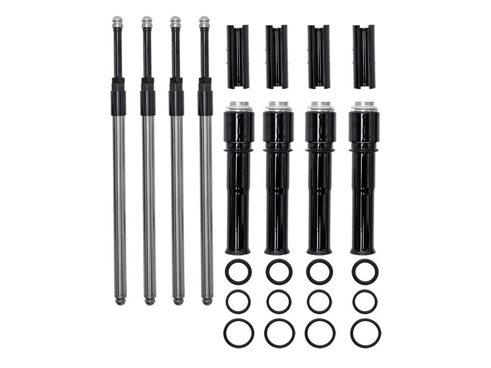 Quickee Adjustable Pushrod Kit – Black. Fits Twin Cam 1999-2017.
