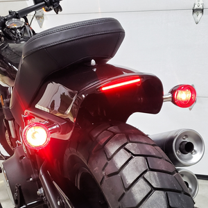 HARLEY FAT BOB - Billet Fender Tip Brake Tail Light LED