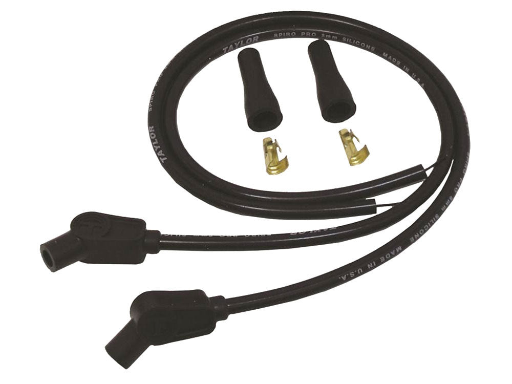 8mm 24in. Universal Spark Plug Wire Set – Black. Fits Evolution Style Engines.