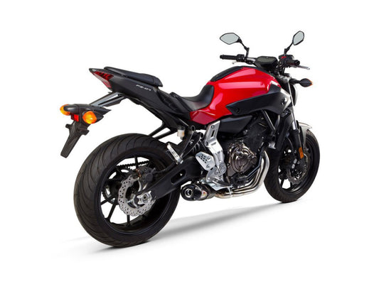 Black & Aluminum Full Exhaust System. Fits Yamaha MT-07, FZ-07, XSR700 2013up.