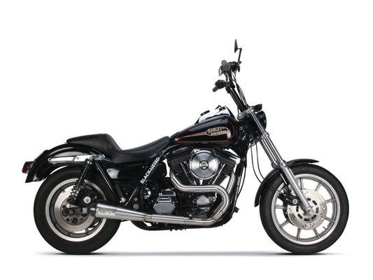 Comp-S 2-into-1 Exhaust – Stainless Steel with Carbon Fiber End Cap. Fits FXR 1987-1994.