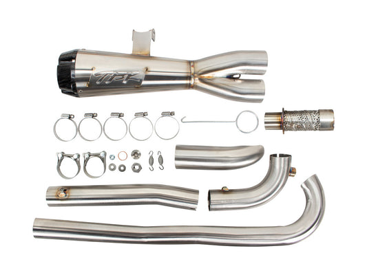 Comp-S 2-into-1 Exhaust – Stainless Steel with Carbon Fiber End Cap. Fits Sportster S 2021up.