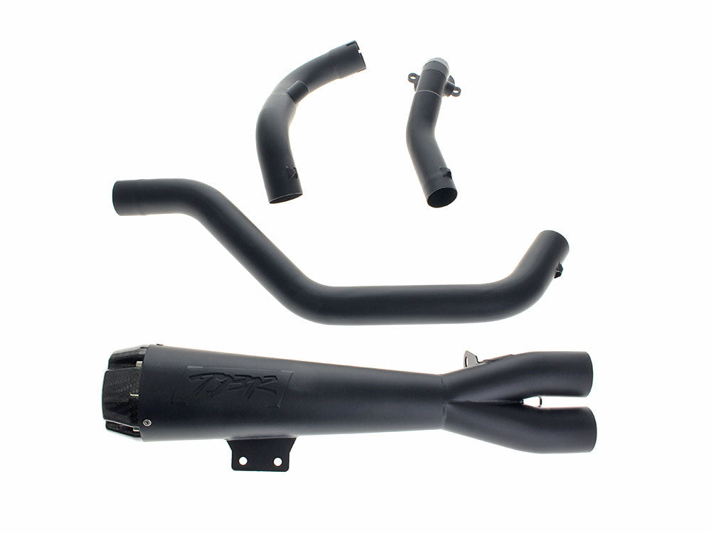 Comp-S 2-into-1 Exhaust – Black with Carbon Fiber End Cap. Fits Nightster 975 2022up