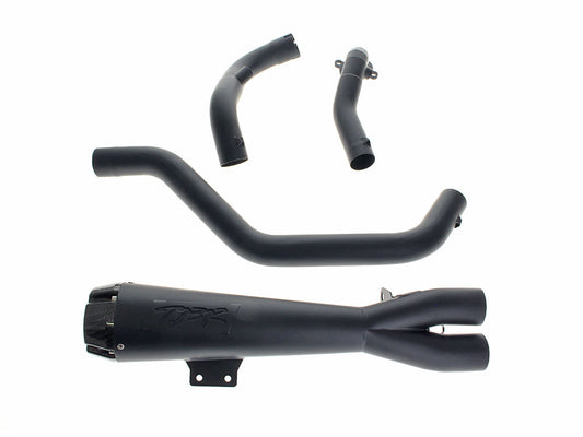 Comp-S 2-into-1 Exhaust – Black with Carbon Fiber End Cap. Fits Nightster 975 2022up