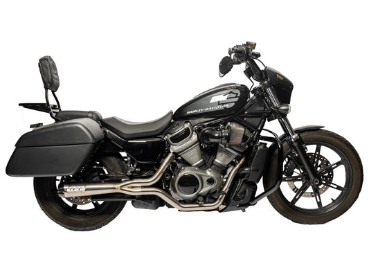 Comp-S 2-into-1 Exhaust – Stainless Steel with Carbon Fiber End Cap. Fits Nightster 975 2022up
