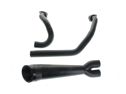 Shorty Turnout 2-into-1 Exhaust – Black. Fits Indian Cruiser 2022up