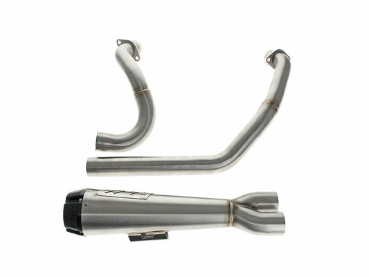 Comp-S 2-into-1 Exhaust – Stainless Steel with Carbon Fiber End Cap. Fits Indian Cruiser 2022up