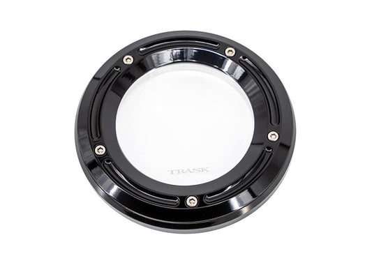 Assault Clear Derby Cover – Gloss Black. Fits Touring 2016up