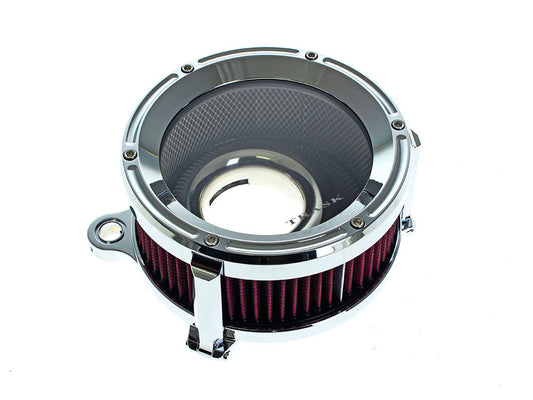 Assault Clear Air Cleaner Kit – Chrome. Fits Touring 2008-2016, Softail 2016-2017, CVO Softail 2011-2017 & Dyna Low Rider S 2016-2017 with Throttle-by-Wire