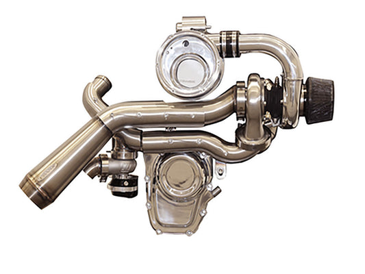 Tornado Turbo Kit – Stainless Exhaust, Polished Billet. Fits Touring 2017up and Softail 2018up.