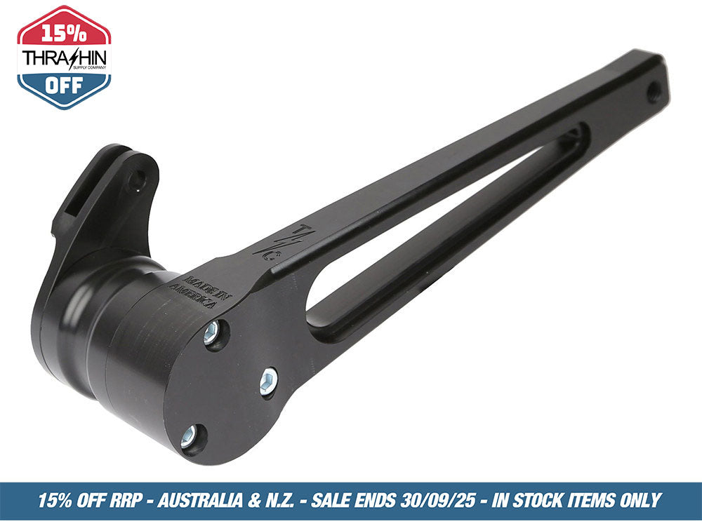 Adjustable Bagger Brake Arm – Black. Stock Length. Fits Touring 2014up.