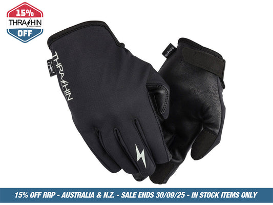 Black Stealth Windbreaker Gloves – Size Large