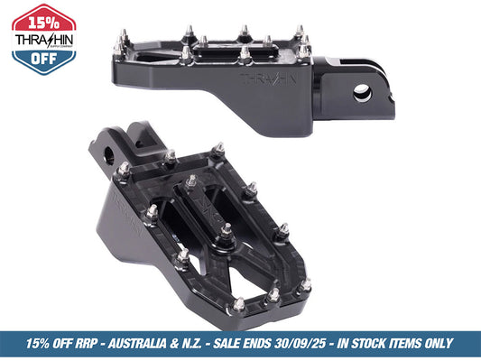 Aggressor Footpegs – Black. Fits Softail 2018up Front Rider