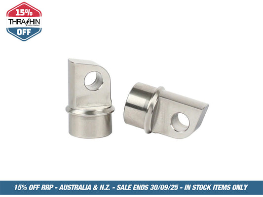Thrashin Front or Rear Footpeg Mounts – Raw. Fits Most Male Mount Applications