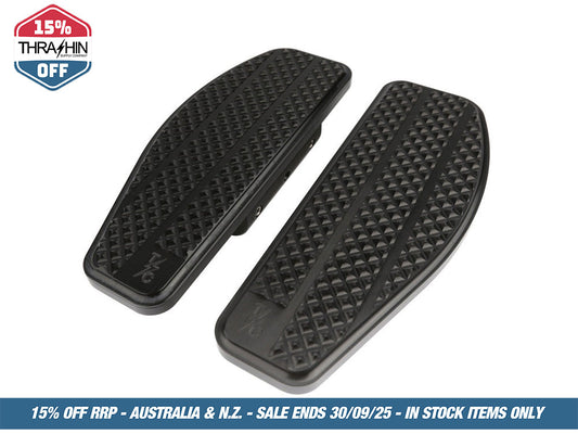 Rear/Passenger Floorboards – Black. Fits Touring 1983up