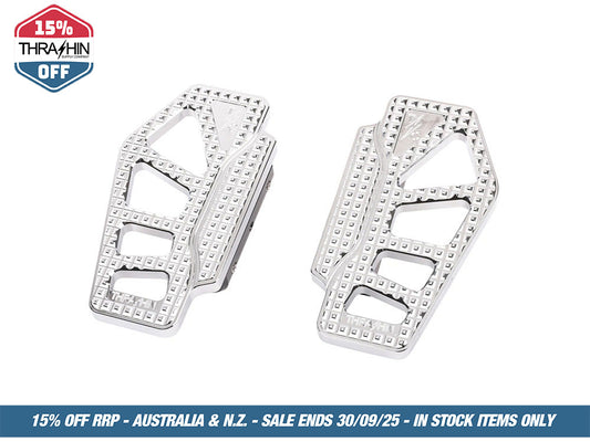 Apex Rear/Passenger Floorboards – Chrome. Fits Touring 1983up.