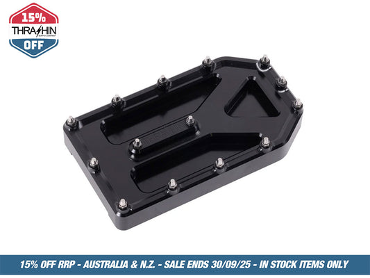 Aggressor Brake Pedal Pad – Black. Fits Touring 1980up, FL Softail 1986-2017 & Dyna Switchback 2012-2016